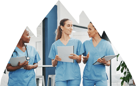 Group of female medical professionals.