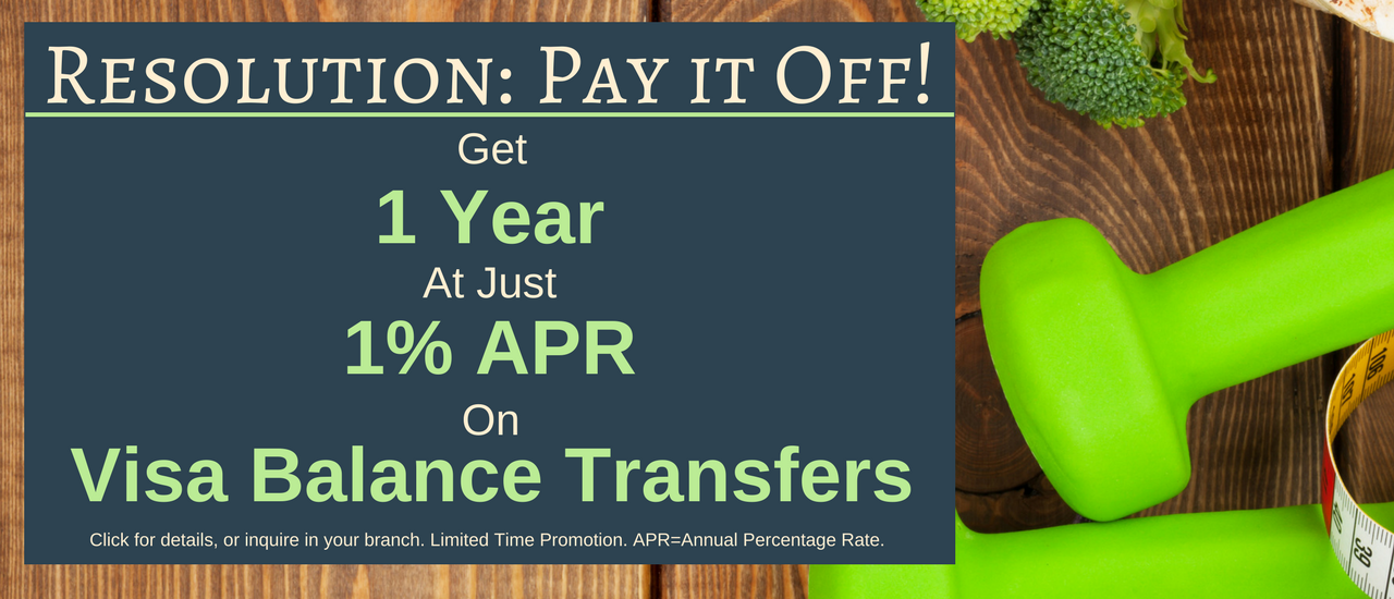 Resolution: Pay it Off Visa Balance Transfer promotion
