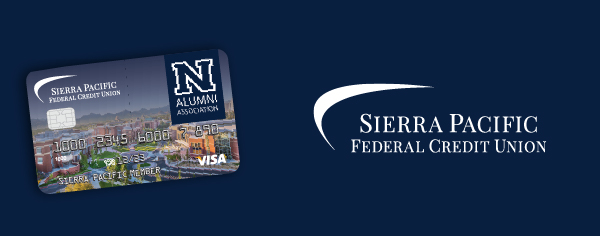 Alumni Credit Card image and Sierra Pacific FCU's logo